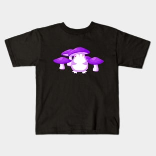 Purple Mushroom Penguin Kids T-Shirt